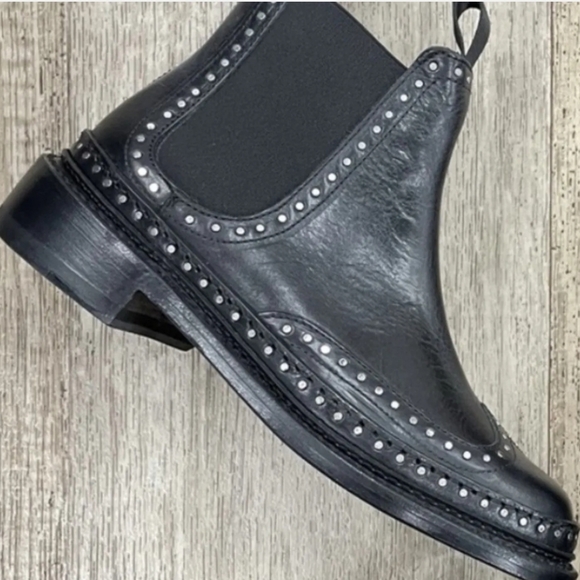 NWT Rag & Bone Benson Black Studded Leather Boots 11 - Picture 6 of 11